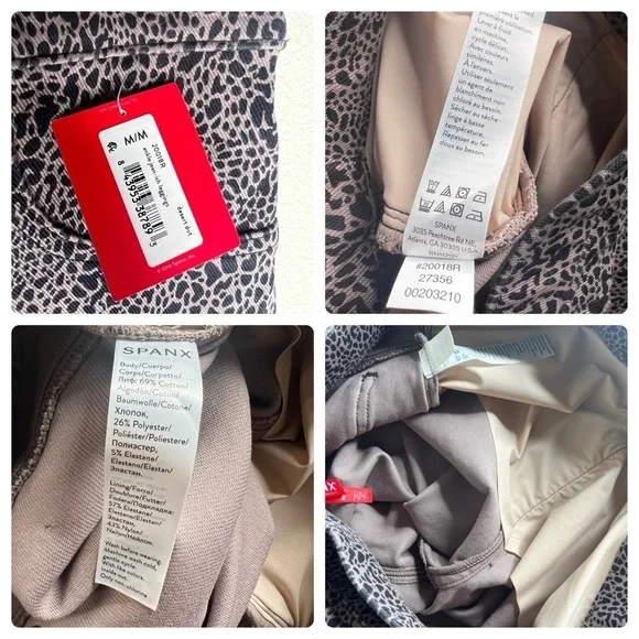 Spanx Ankle -Jean-ish Leggings Desert Dot Tummy Shaping - Picture 14 of 16